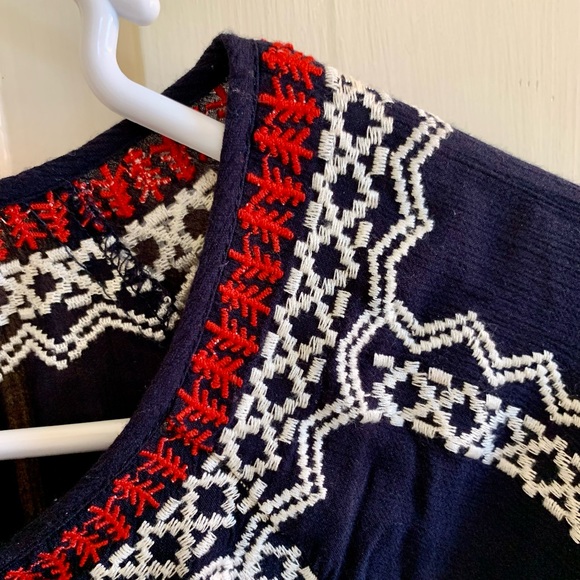 THML Anthropologie embroidered boho peasant top - Picture 10 of 14